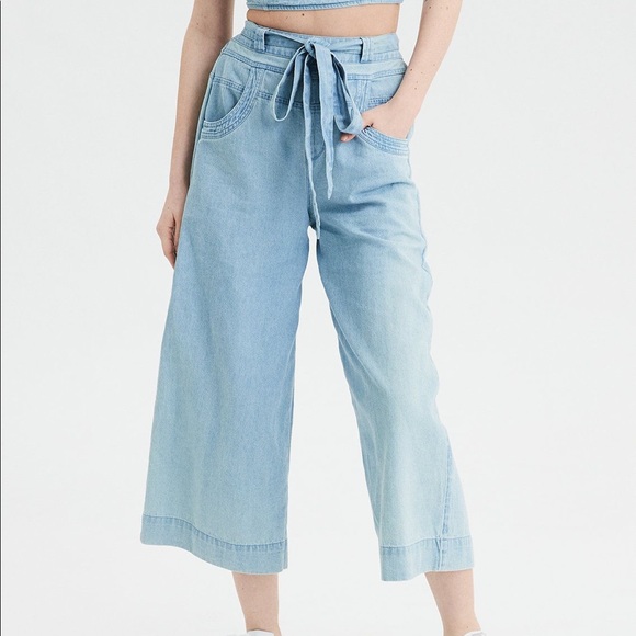 American Eagle Outfitters Pants - 2/$20 Denim Wide Leg Pants with Elastic Waistband